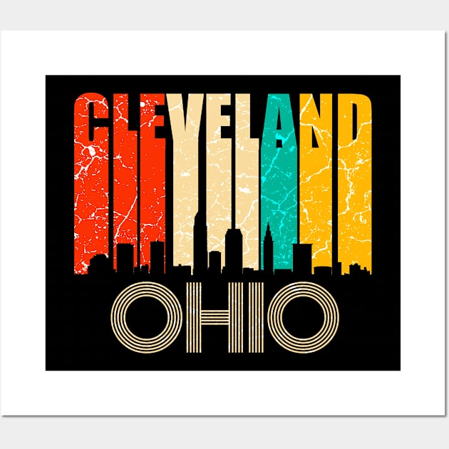 Cleveland Ohio Skyline Wall Art by Mila46